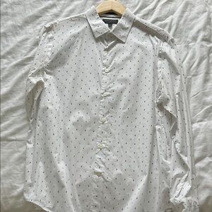 Men's White Patterned Shirt